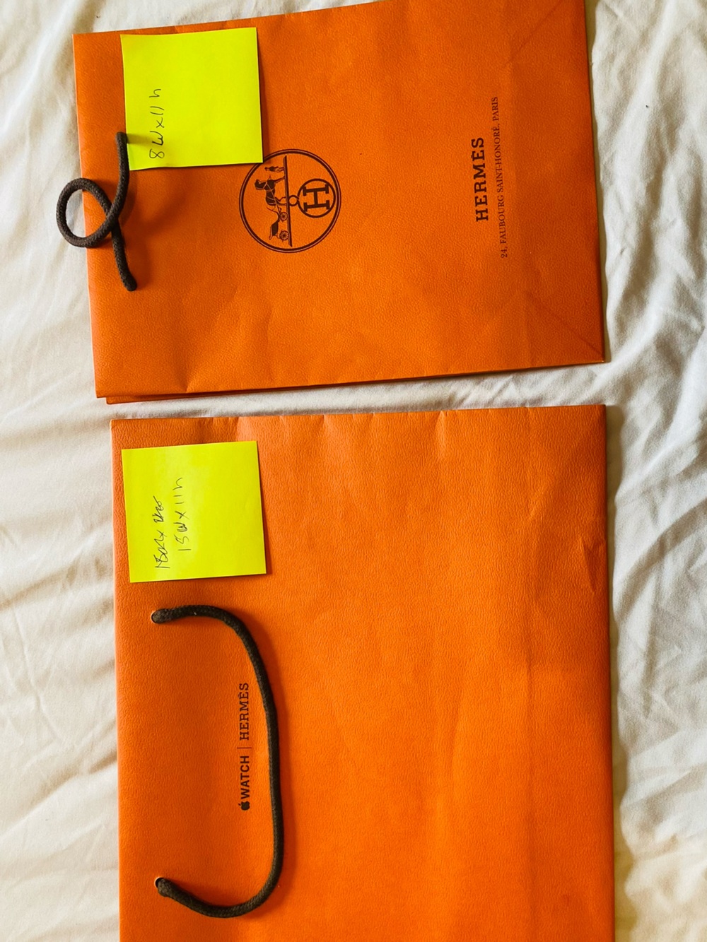 🛍️Hermes Authentic Luxury Branded Gift Bags in Various Sizes with Ribbon - Picture 7 of 12